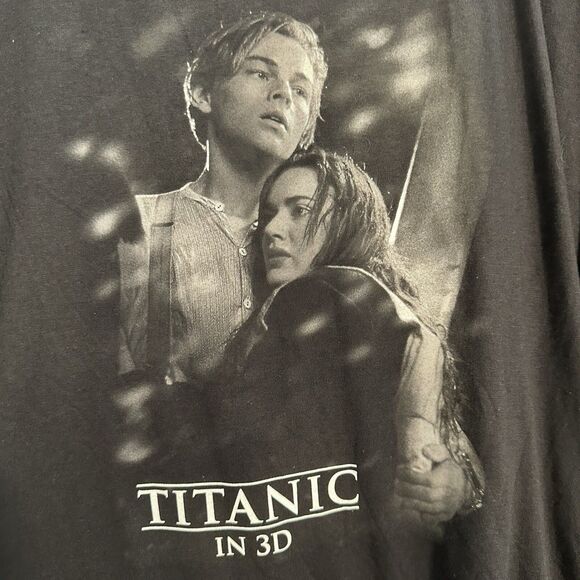 Vintage 90s Titanic 3D Movie Promo Shirt Leonardo Dicaprio 90s - Size Large - Picture 2 of 6